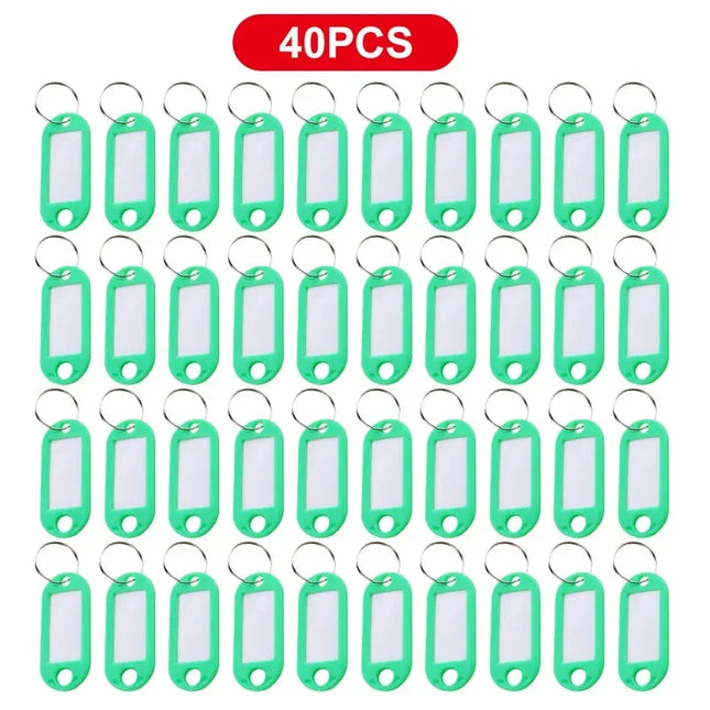 10/30/60pcs Colorful Plastic Tags Hotel Number Classification Card Key Tags Label Name Luggage Tag ID Name Tags With Split Ring