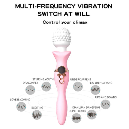 New Sex Toys Dildo Powerful Vibrator for Women AV Magic Wand G-spot Orgasm Masturbator Double Head Stimulation Vibrator