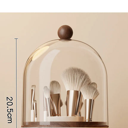 360-degree rotating dust-proof dressing table cosmetic organiser Lipstick and eyeshadow storage box Desktop pencil holder