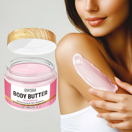 Skin Care Strawberry Face and Body Butter Lotion Cream: Whitening, Deeply Moisturizing, Brightening, Melanin Removal, Elasticity, Lifting