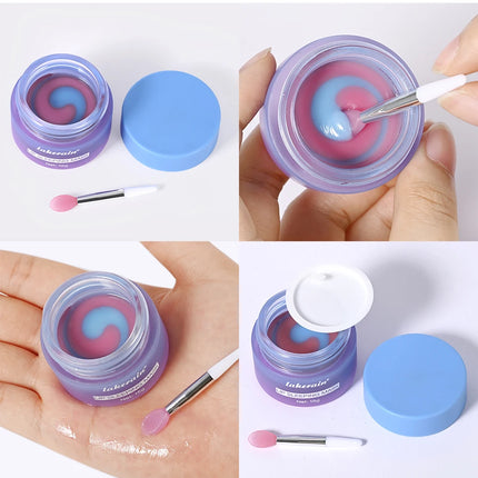 Blueberry Lip Sleeping Mask Overnight Dual Color Hydration For Dry Cracked Skin Reduces Fine Lines Moisturizing Nourish Lip Care