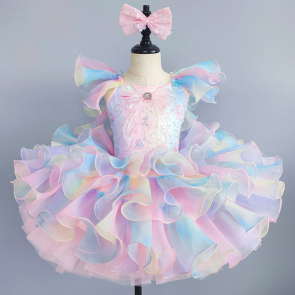 Dance Wear Summer Children Clothing Princess Performance Fairy Tutu Kids Clothes Ballet Leotards for Girls Dress Stage Costumes