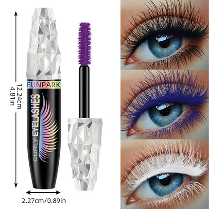 9 Colors 5D Mascara with Big Eyes,Strong Waterproof Thickening Lengthening Curling Liquid Fiber Mascara Eyelash Extension Makeup