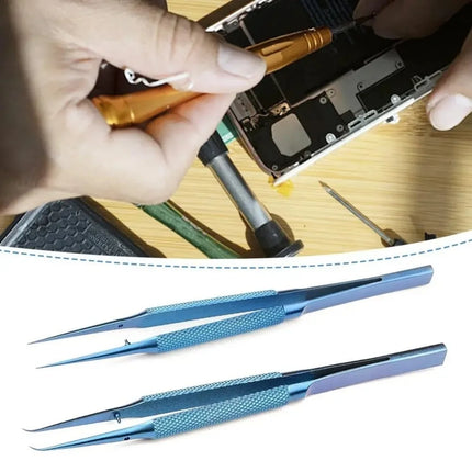 Precise Titanium Alloy Tweezers Professional Phone Repair Tool Fingerprint Flying Wire Tweezers Antimagnetic Electronic Forceps