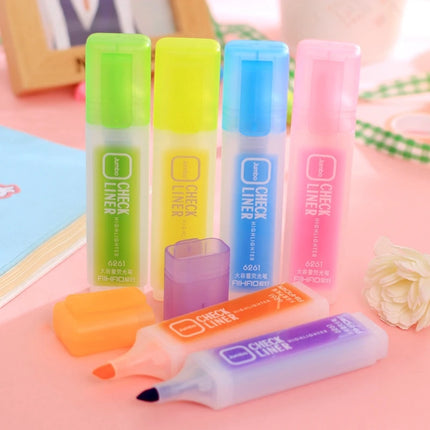 6 Colors Marker Liquid Highlighters Kawaii Gifts for Students Taking Notes Lovely Painting Office Supplies Stationery