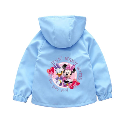 Children's Mickey Hooded Jacket 1-10 Years Autumn Boy's Windbreaker Zipper Hoodie Baby Boys Birthday Present Jacket Cosplay Coat
