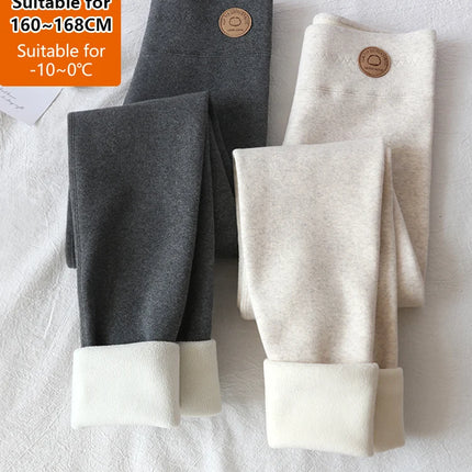 Women's Winter Leggings Thermal Velvet Cotton Slimming Tights with Fleece Pant Black Stretch Gray Thick Warm Leggings for Women