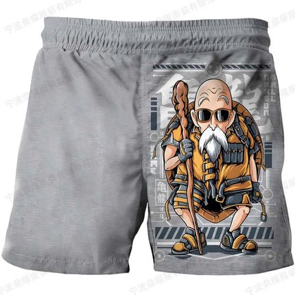 Japanese Cartoon Dragon Ball Z Children's Boys Shorts Beach Pants Summer Cartoon Cute Boys Beach Pants Shorts