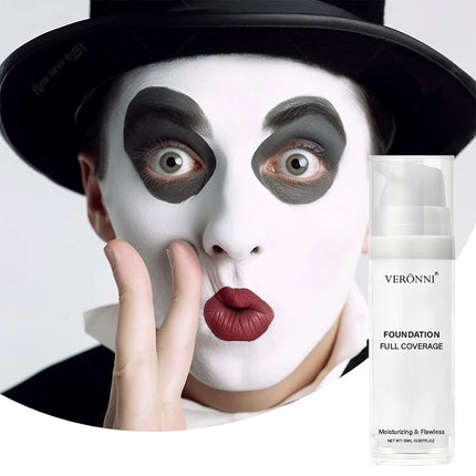 White Foundation Liquid Light Beige Brightening Tint Liquid COS Pure White Brightening Character Role Play,Carnival,Halloween