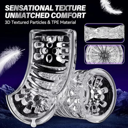 Automatic Male Masturbator Male Sex Toys with 9 Thrusting & 9 Rotating Modes Pocket Pussy Sex Machine Electric Thrusting Cup