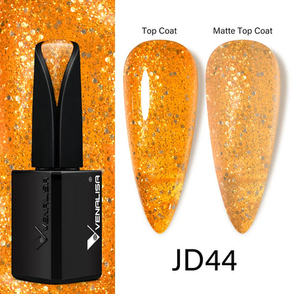 Venalisa15ML Silky Matte TPO FREE Topcoat No Cleaning Nail Lacquer Full Coverage Long Lasting Gorgeous Color Nail Varnish