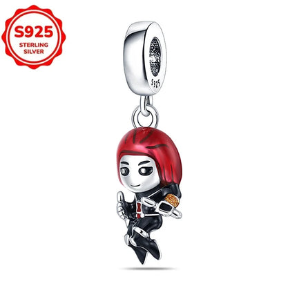 TOP 925 Sterling Silver Marvel Anime Avengers Lron Man Helmet Charms Fit Original Bracelet Womens Pendant Beads Jewelry Hot Gift