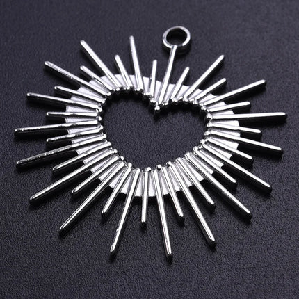 Elegant Love Breloques Stainless Steel Pendants For Jewelry Making Bulk Heart Charm Pendant 5pcs/Lot Materials To Make Bracelets