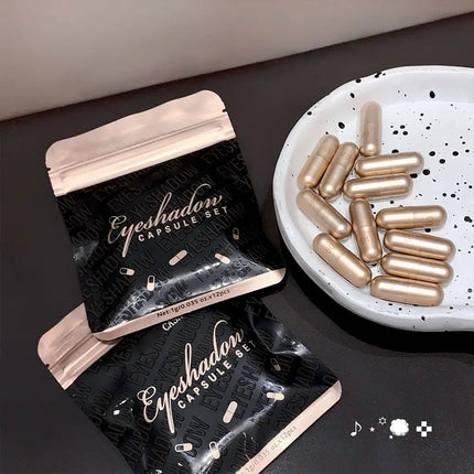 12colors Matte Eyeshadow MAGIC CASA Capsule Eye Set High-gloss Silkworm Small Golden Bean Not Easy To Smudge Brand Eye Makeup