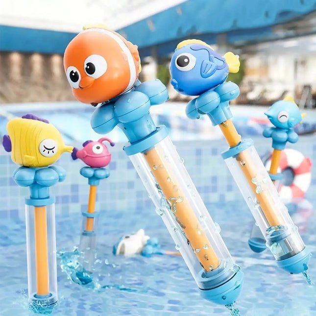 Water Gun Water Shooter Outdoor Summer Pulling Type Water Cannon Swim Sprayer Toy Kid Child Beach Single-Tube Water Outlet beach