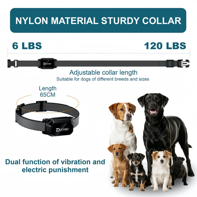 3300FT Electric Dog Training Collar Remote Control Waterproof Pet Behavior for 6-120lbs Puppy with Shock Vibration Anti-barking