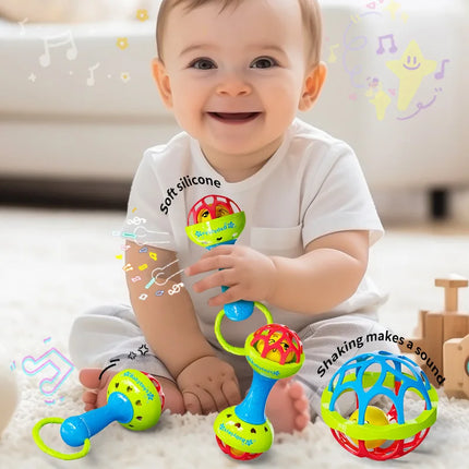 1/3pcs Multiple combinations of drum, bell, and ball toys for Youngsters， can promote their hearing development