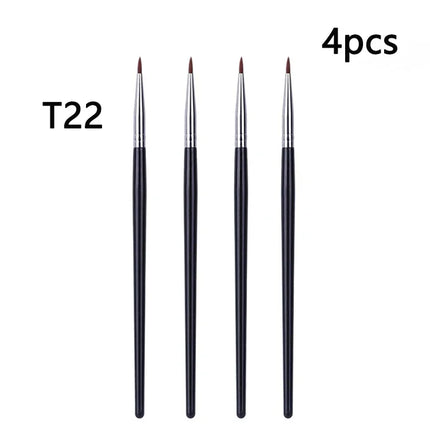 T22 Fine Eyeliner Makeup Brush Liquid Gel Eyeliner Brush Precision Thin Long Eyeliner Brush Professional Eye Liner Makeup Tool