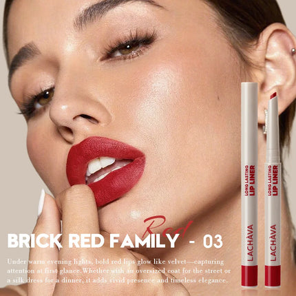 1pc Matte lip liner pen, long-lasting water and sweat resistant, twisted design - easy to apply, suitable for all skin types