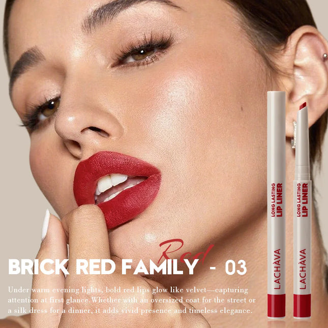 1pc Matte lip liner pen, long-lasting water and sweat resistant, twisted design - easy to apply, suitable for all skin types