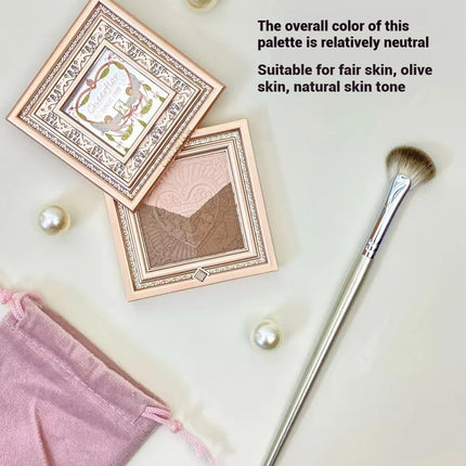 CHEERFLOR Little Angel Contour Shadow & Highlight Palette Face Mate Iluminador Bronzer Makeup Concealers 7g