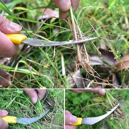 Gardening Handheld Turf Mower Machete Hook Crack Weeder Lawn Portable Root Remover Digger Weed Puller Transplant Seedling Tools