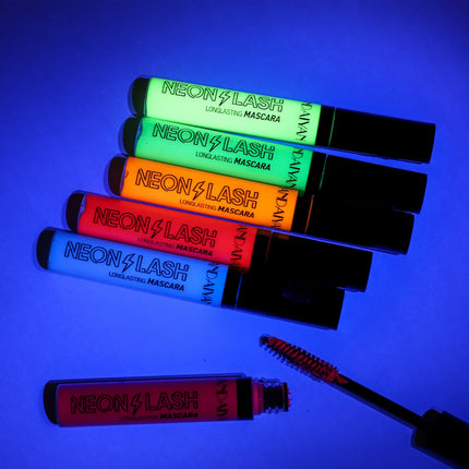 Multicolor Neon Mascara Fluorescence Waterproof Lasting Cosmetics Luminous Pigment Quick Dry Mascara Eyelash Shine in The Dark