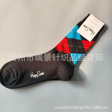 High Quality Fashionable Men's Mid-Calf Cotton Socks HappySocks New Arrival Suitable for All Seasons Swedish Design