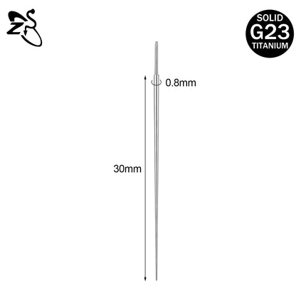 ZS 1 Piece G23 Titanium Curved Taper Insertion Pin Tool Internal Thread Piercing Kit For Tragus Helix Lip Nose Piercing Jewelry