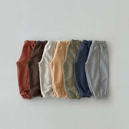Korea Children Sports Pants Kids Baby Boys Girls Trousers Toddler Pull-On Pant Loose Casual Sport Pants Oversize Jogger Pants