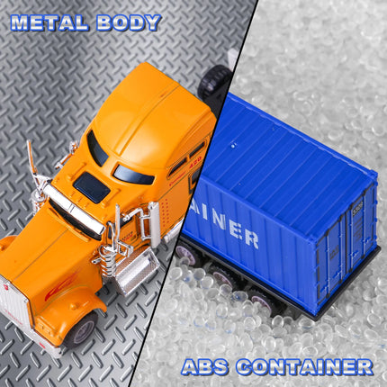 AIUAZA toy truck, detachable cargo container model, children's toy truck model, alloy truck, packaged in a festive gift box.