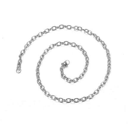1Pcs Width1.5-4.5mm Stainless Steel Cross O Chain  Women Men Necklace Finding Pendant DIY Wholesale Jewelry 40-100cm Dropship