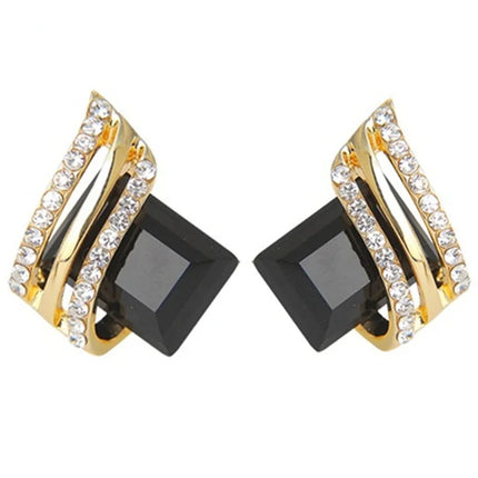 Zircon Crystal Rhombus Wings Earrings for Women Birthday Gifts Jewelry