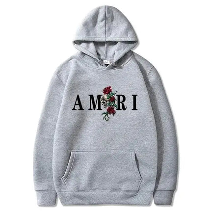 26Men's and women's fashionable clothing trends with printed sportswear Harajuku casual pullover Long-sleeved hooded