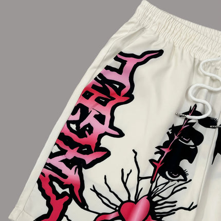 Latest Trendy Shorts Angel Statue Element Pattern 3D Printed Casual Street Men's Drawstring Shorts Quick Drying Breathable Moto