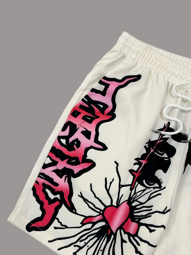 Latest Trendy Shorts Angel Statue Element Pattern 3D Printed Casual Street Men's Drawstring Shorts Quick Drying Breathable Moto