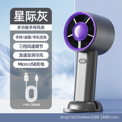 Lenovo Handheld Fan Portable USB Rechargeable Low Noise High Speed Strong Airflow Suitable For Office Outdoor And Commuting Use