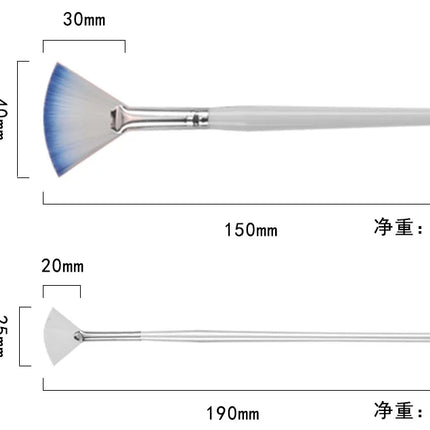 1/8pcs Fan Acid Brush Practical Facial Brushes Soft Portable Mask Brushes Soft Brush Skin Management Beauty Salon Brush Tool
