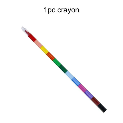 1~12Pcs Rainbow Building Blocks Painting Pens 12Colors Crayon School Office Birthday Party Gift Kindergarten Carnival Gifts TMZ