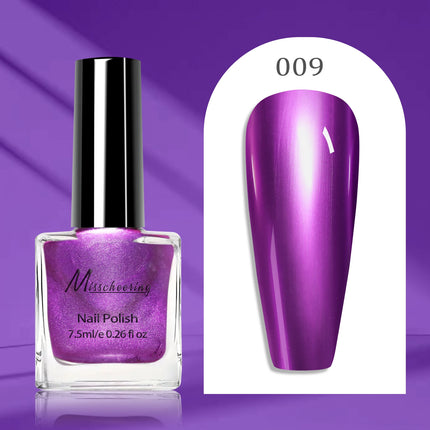 12 colors 7.5ml metal mirror nail polish semi-permanent topcoat nail polish LED gel varnish suitable for girls diy nail charm