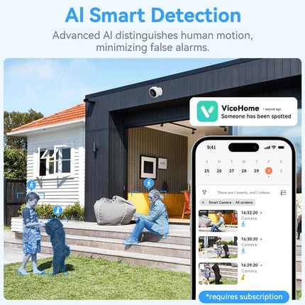 ANSVICAM 2K WiFi IP Camera Outdoor Magnetic Battery Security Camera Indoor Color Night Vision Waterproof Wireless Surveillance