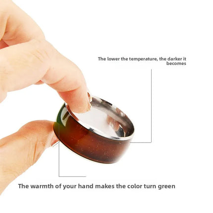 Stainless steel color changing lock ring adult sex toy metal lock ring male penis exercise ring