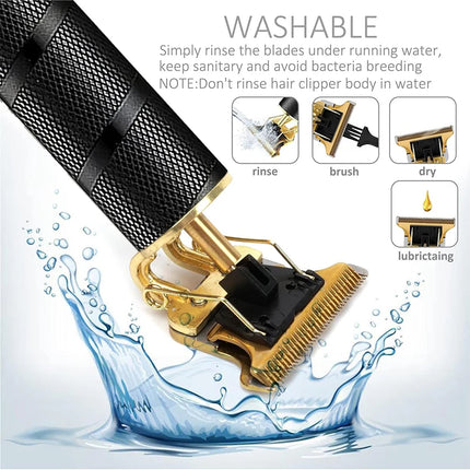 Kemei PG1990A T9 Rechargeable Hair Clipper or Limit Combs Professional Cordless  Hair Trimmer Men's Hair Cutting Machine Barber