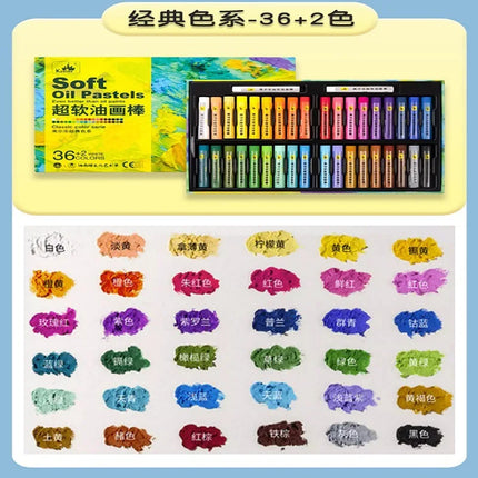 24/48 Super Soft Oil Pastels for Art Painting, Drawing, Blending, Oil Crayons Art Supplies for Artists, Beginners, Students