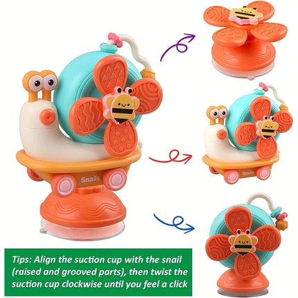 Baby Toy Montessori Inspired Dining Table Sucker Rotation High Chair Toy Suction Cups Spinner for Baby Toddler and Newborn Gifts