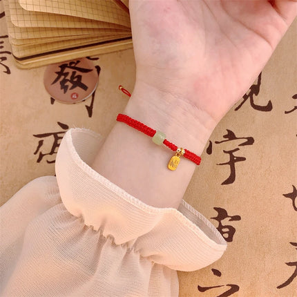 Fashion Simple Lucky Knot Red Rope Bracelets for Women Men Handmade String Adjustable Bracelet Friendship Amulet Jewelry Gift