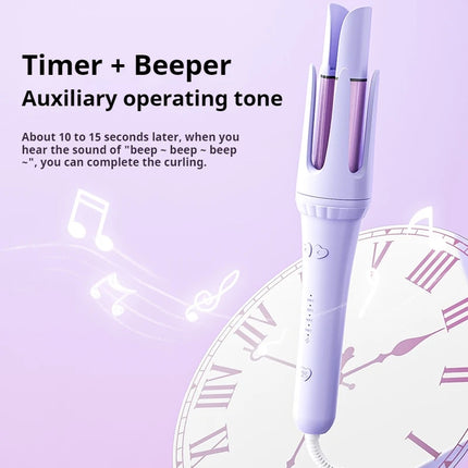 32MM Automatic Curling Iron with 1 Billion Ions Smart Auto Shut-Off Anti-Scald Hair Curler for Women Styling Tool