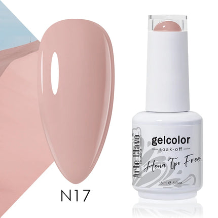Arte Clavo Red Color Series Nail Polish UV Soak Off Varnish 15ml Manicure Nail Art Long-lasting Hema Tpo Free Gel Nail Polish