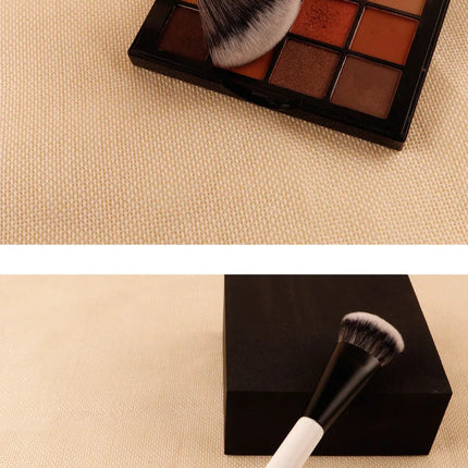 1pc Double ended Angled Foundation Makeup brushes multifunctional Blush Make up brush wood handle cosmetic tool Mari F4