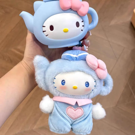 2027 Sanrio Characters Blue Flutter Series Blind Box My Melody Kuromi Cinnamoroll Hello Kitty Plush Toy Bag Pendant Girls Gifts
